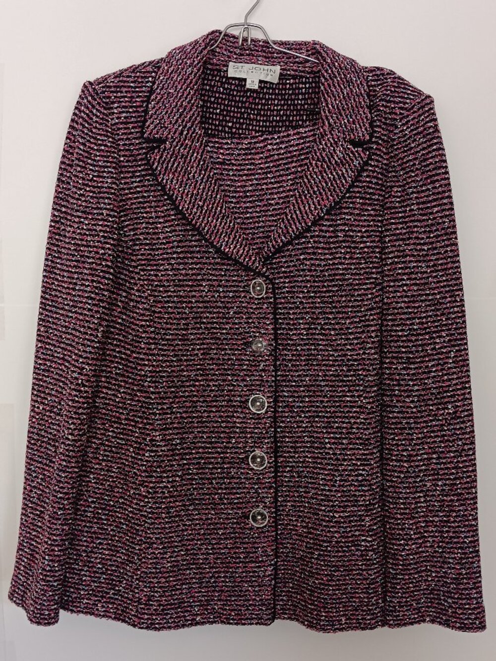 St. John Collection Luxury Multicolor Knit Skirt Suit – Made in USA